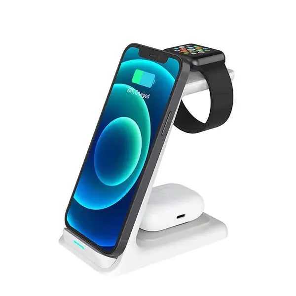 3 in 1 20W Wireless Charger Stand Dock - Stone Elite Collections