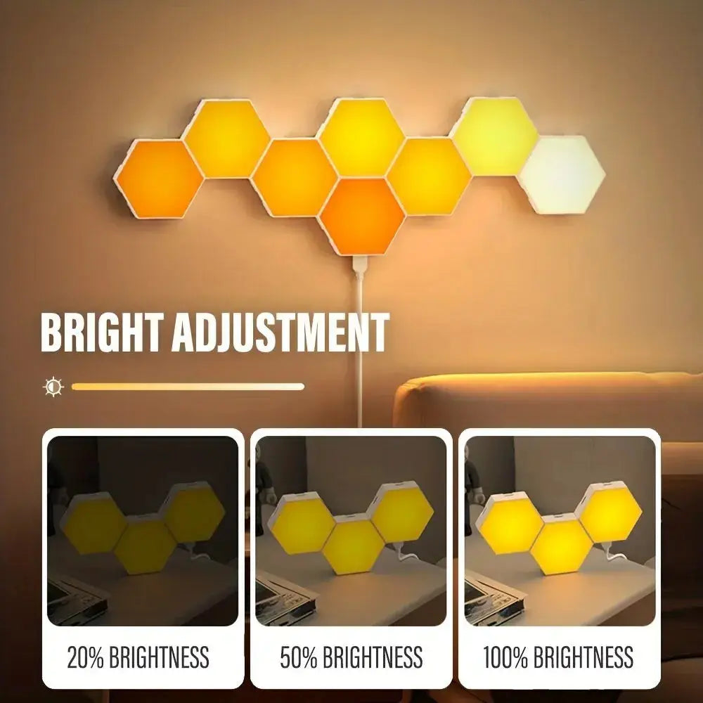 Hexagonal Smart RGB Wall Lamp - Stone Elite Collections
