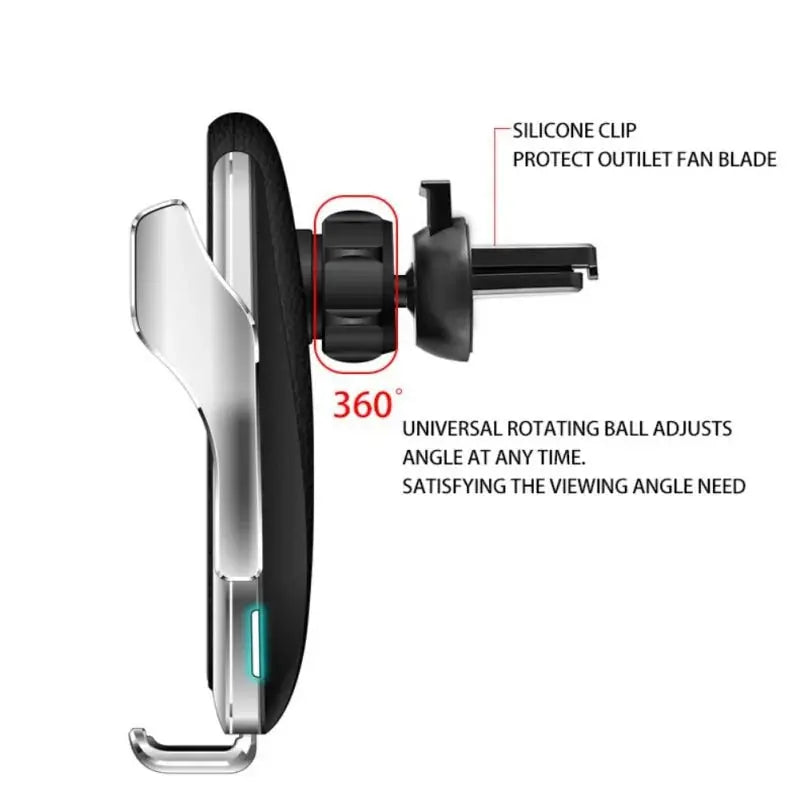 R1 Smart Auto-Clamping Qi Wireless Charger Car Mount - Stone Elite Collections