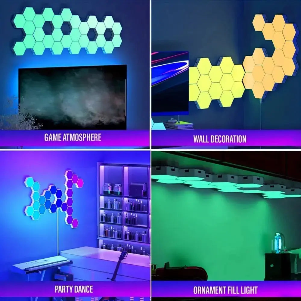 Hexagonal Smart RGB Wall Lamp - Stone Elite Collections