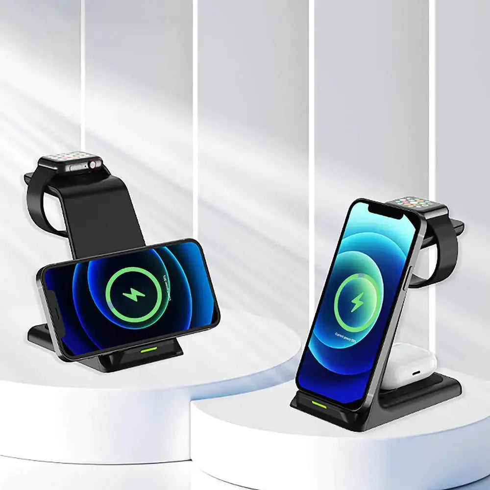 3 in 1 20W Wireless Charger Stand Dock - Stone Elite Collections