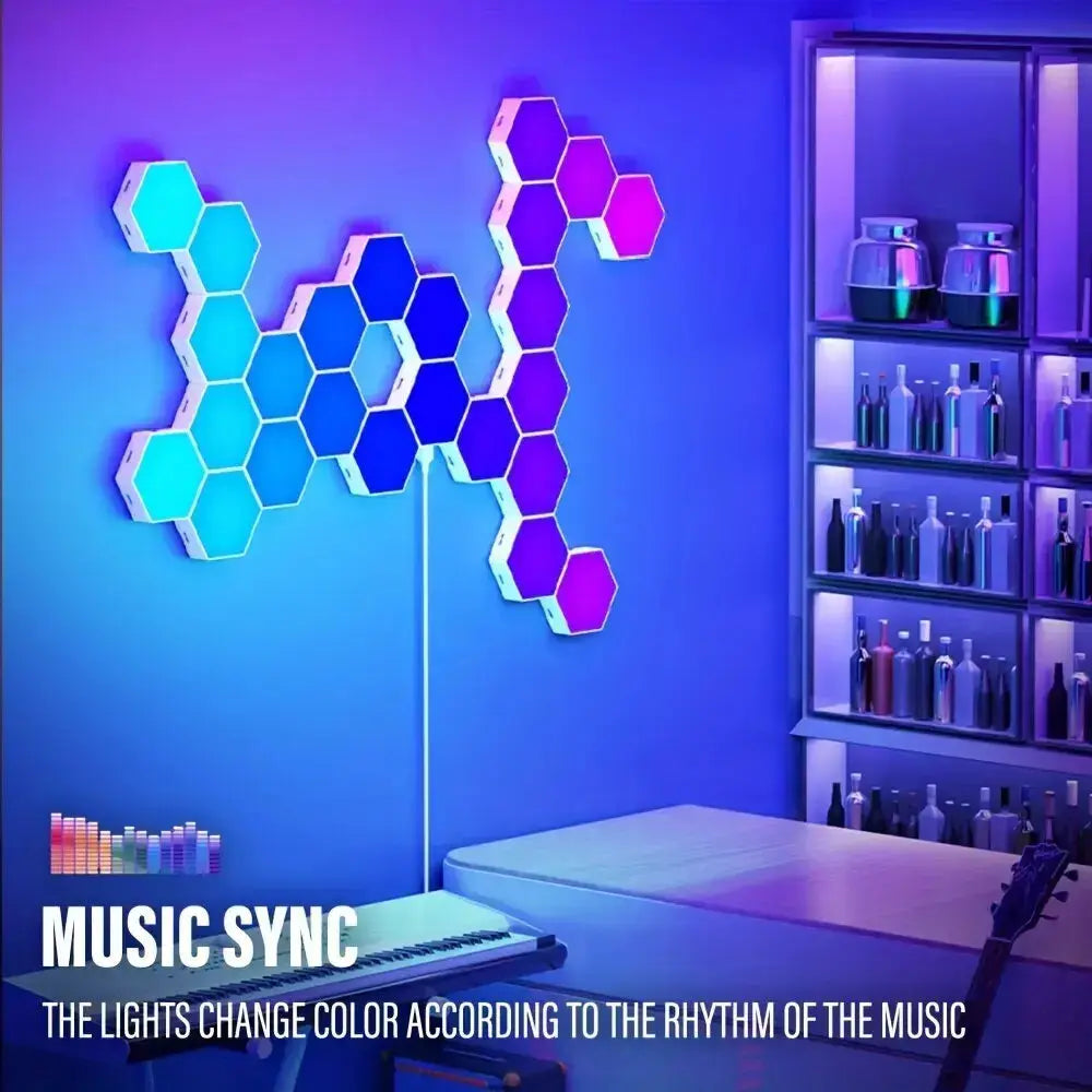 Hexagonal Smart RGB Wall Lamp - Stone Elite Collections