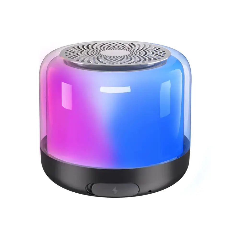FUAUFAS Portable Magnetic Waterproof Bluetooth Speaker with Auto-Changing Multicolor LED - Stone Elite Collections