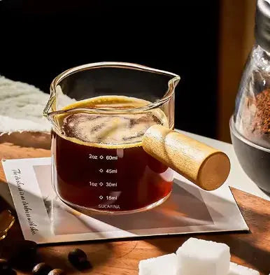 Heat-Resistant Glass Espresso Measuring Cup - Stone Elite Collections