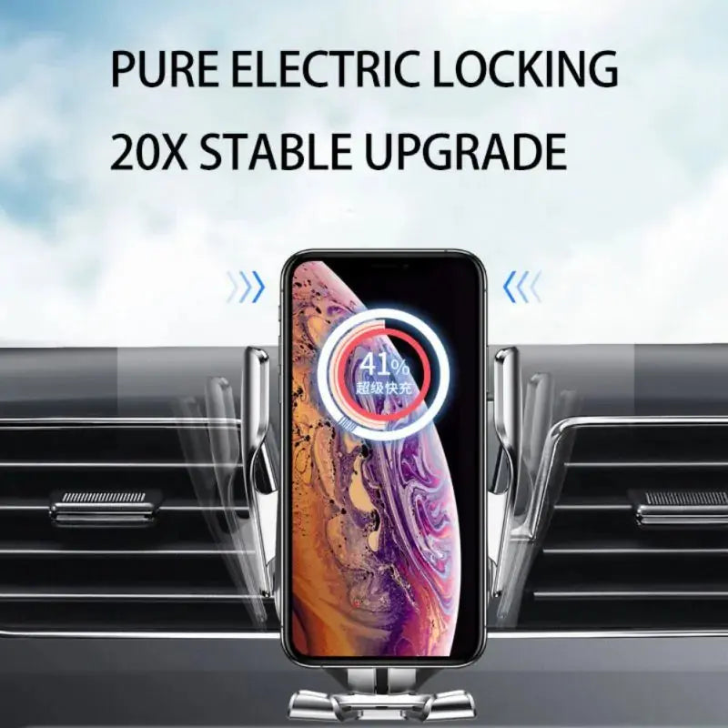 R1 Smart Auto-Clamping Qi Wireless Charger Car Mount - Stone Elite Collections