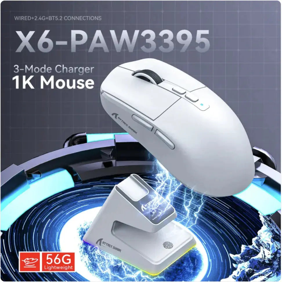X6 Lightweight Wireless Gaming Mouse - Stone Elite Collections