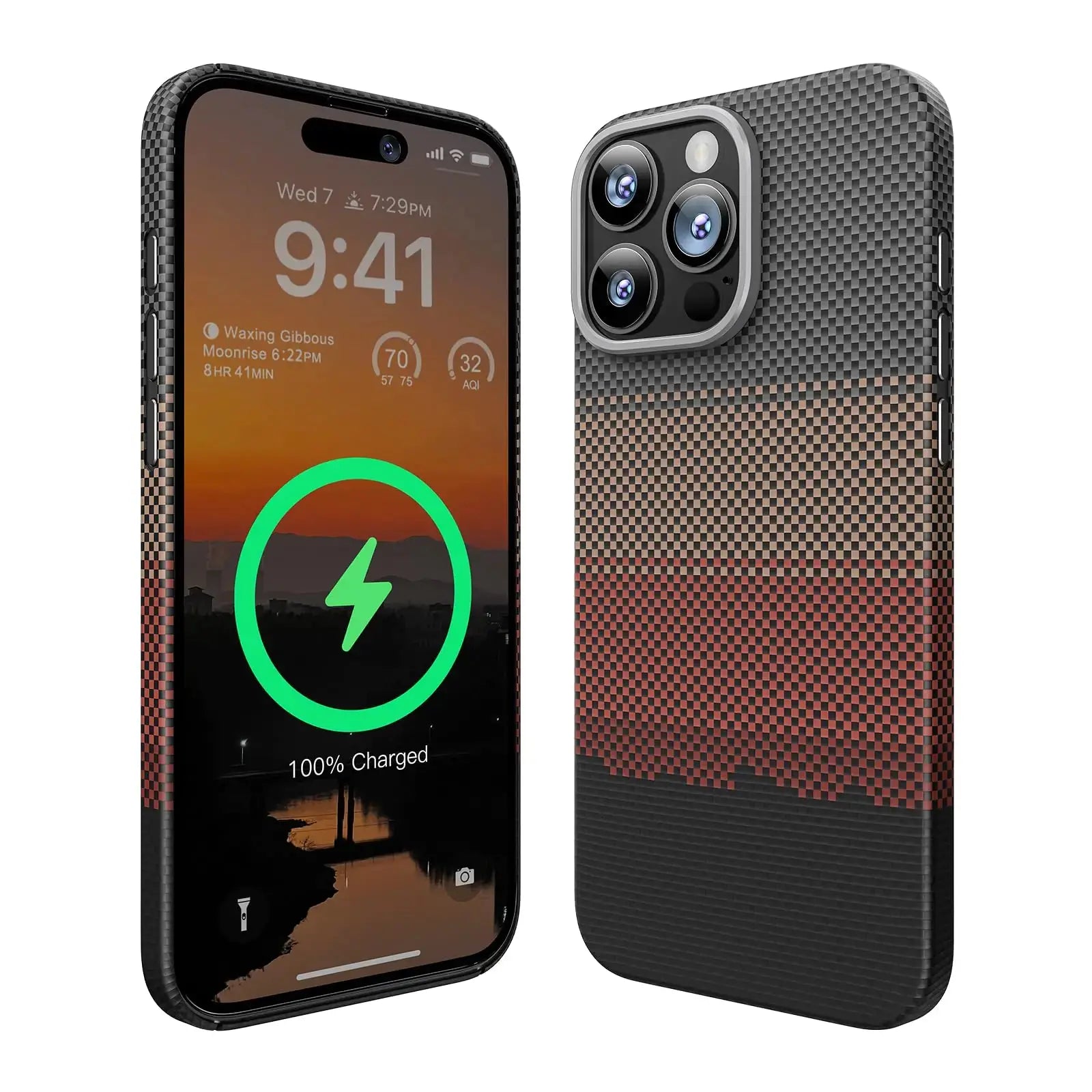 Carbon Fiber iPhone 16 Pro Mag-Safe Sturdy Durable Cover for iPhone 16 Pro Aramid Fiber Case with Military Grade Drop Protection Black - Stone Elite Collections