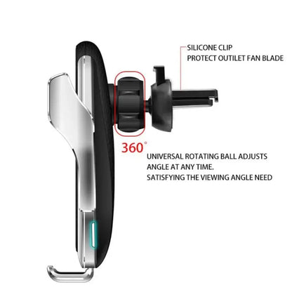 R1 Smart Auto-Clamping Qi Wireless Charger Car Mount - Stone Elite Collections