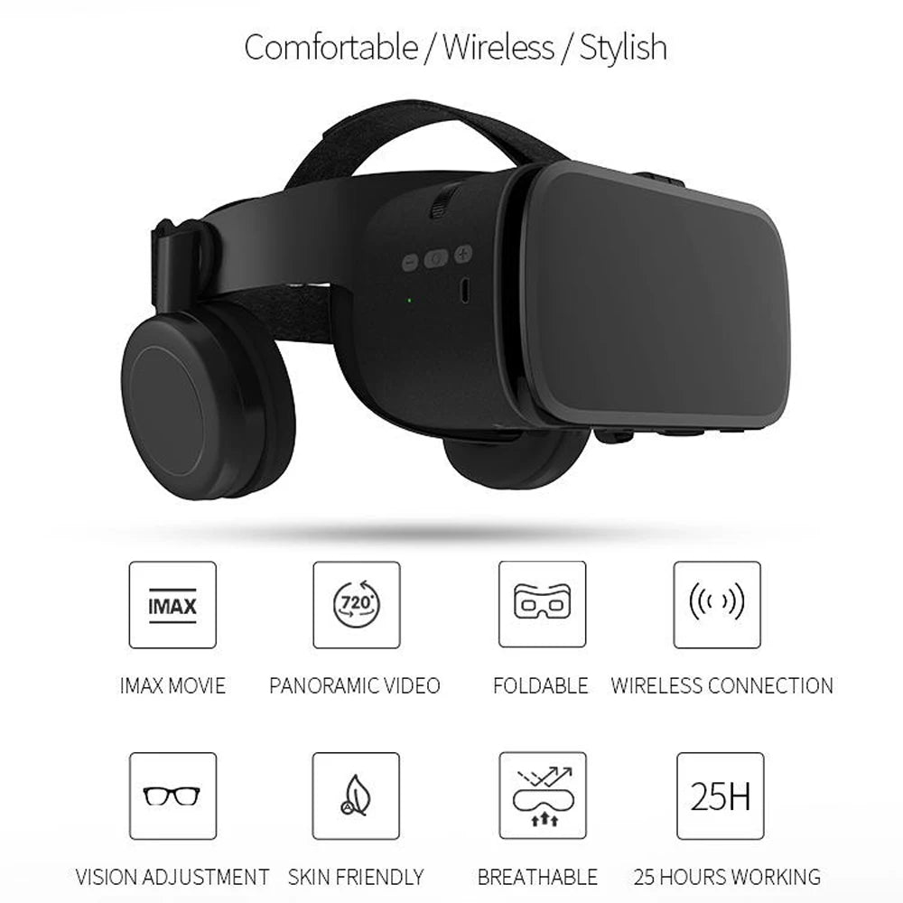 Foldable Bluetooth Virtual Reality Glasses