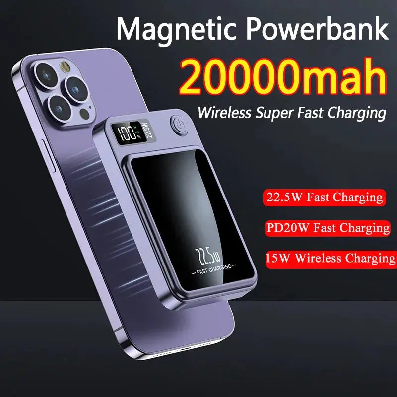 Magnetic Qi Wireless Charger Powerbank - Stone Elite Collections