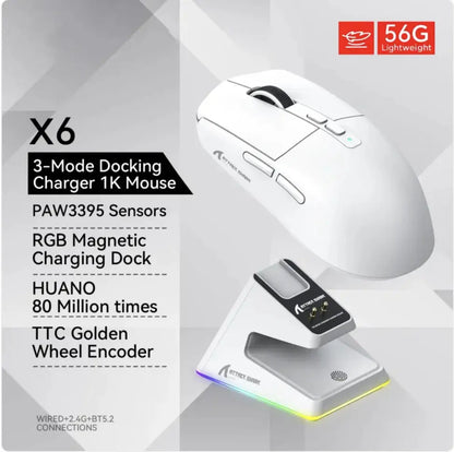 X6 Lightweight Wireless Gaming Mouse - Stone Elite Collections