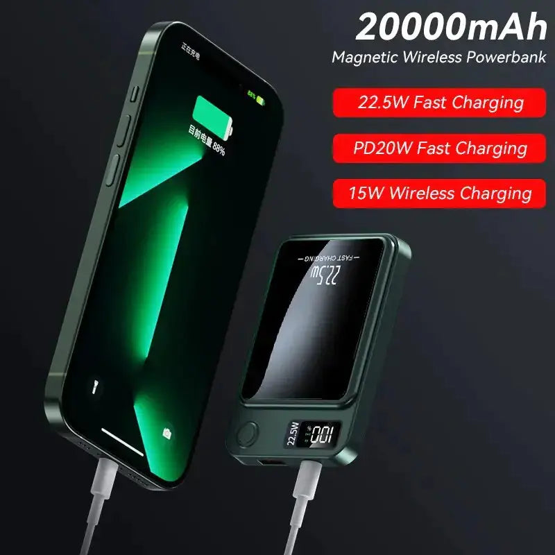 Magnetic Qi Wireless Charger Powerbank - Stone Elite Collections