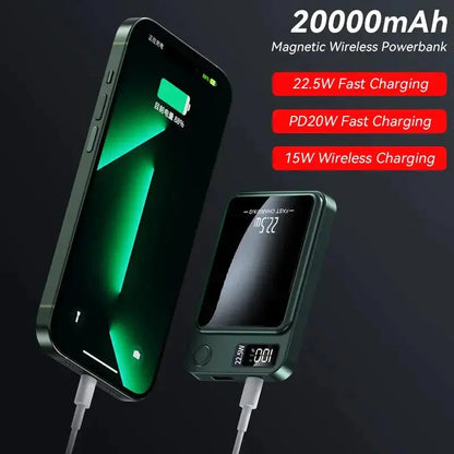 Magnetic Qi Wireless Charger Powerbank - Stone Elite Collections