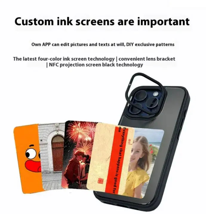 NFC Projection Screen Four-color E-ink Screen Phone Case - Stone Elite Collections